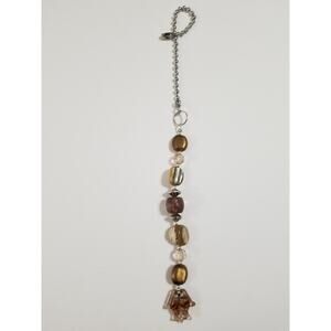 New handmade ceiling fan/ light silver chain pull brown fish combine f22